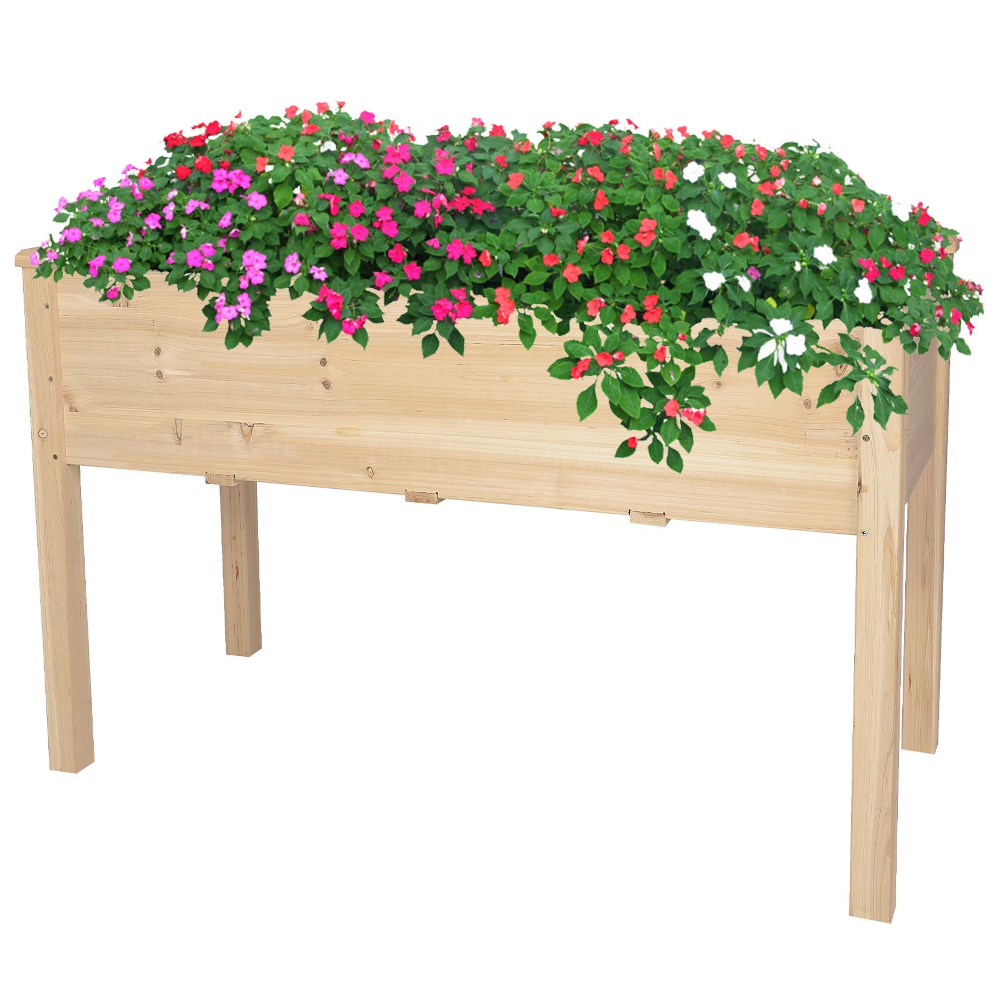 Arlmont Co Hajrije Wood Elevated Planter Wayfair